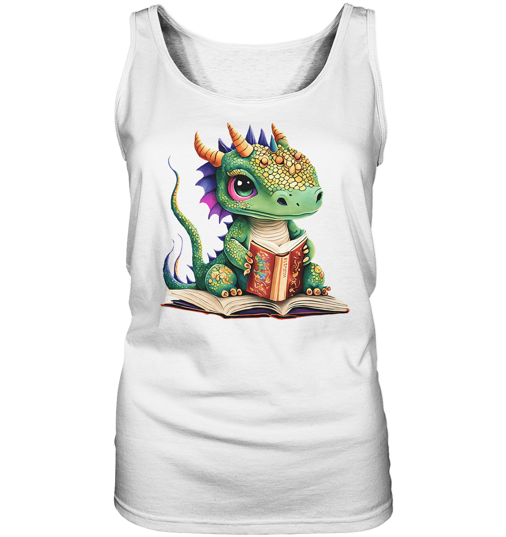 Kleiner lesender Drache -personalisierbar - Ladies Tank-Top