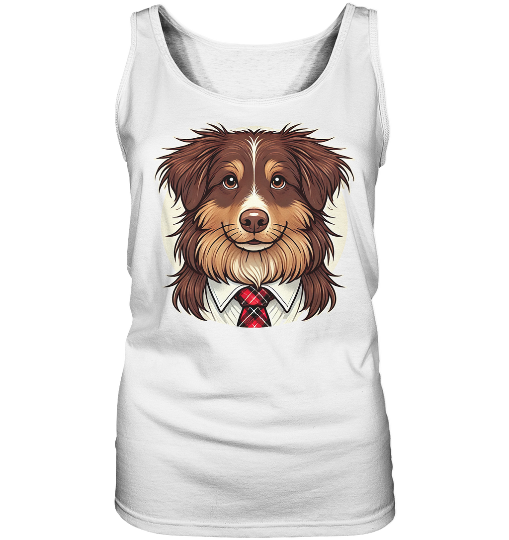 Cartoon Australian Shepherd  - Ladies Tank-Top