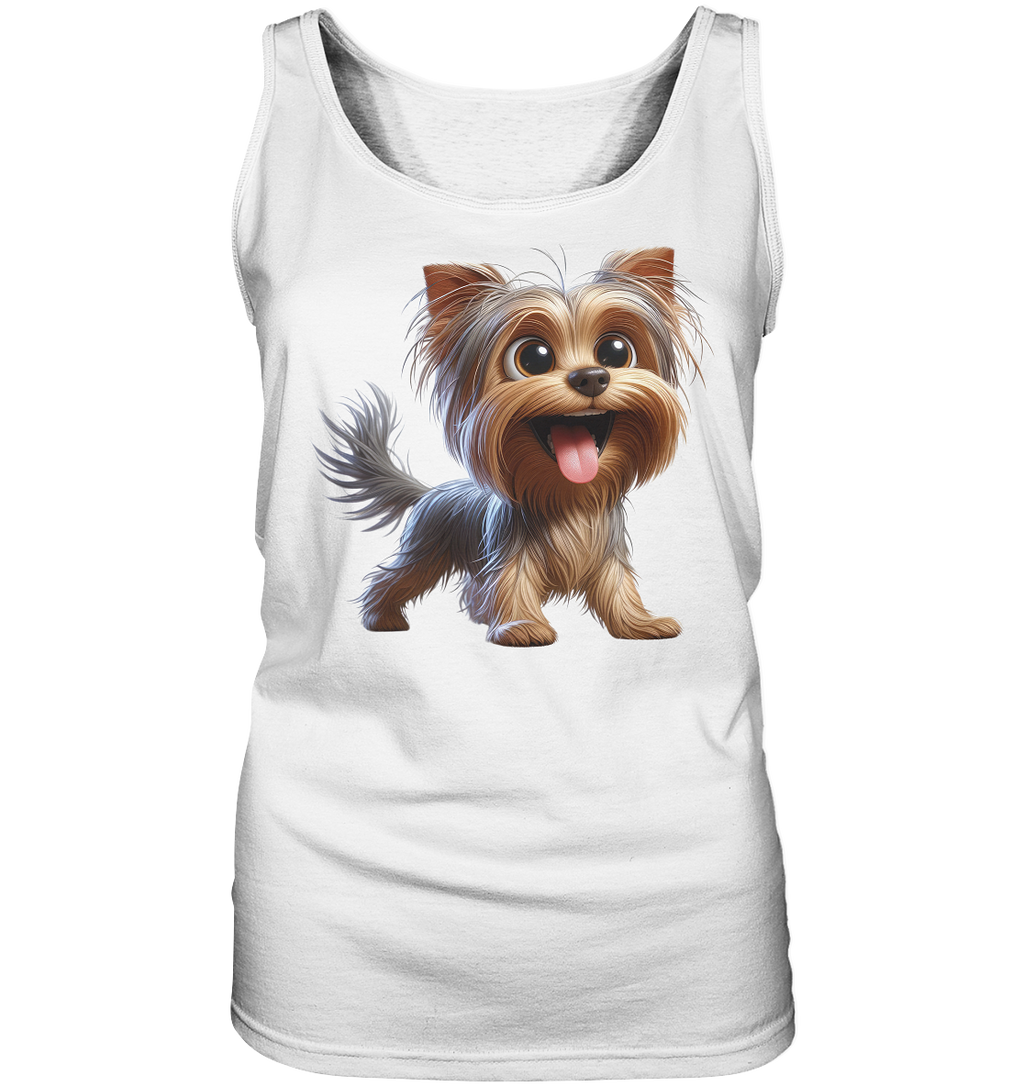Yorkshire Terrier Cartoon - personalisierbar - Ladies Tank-Top