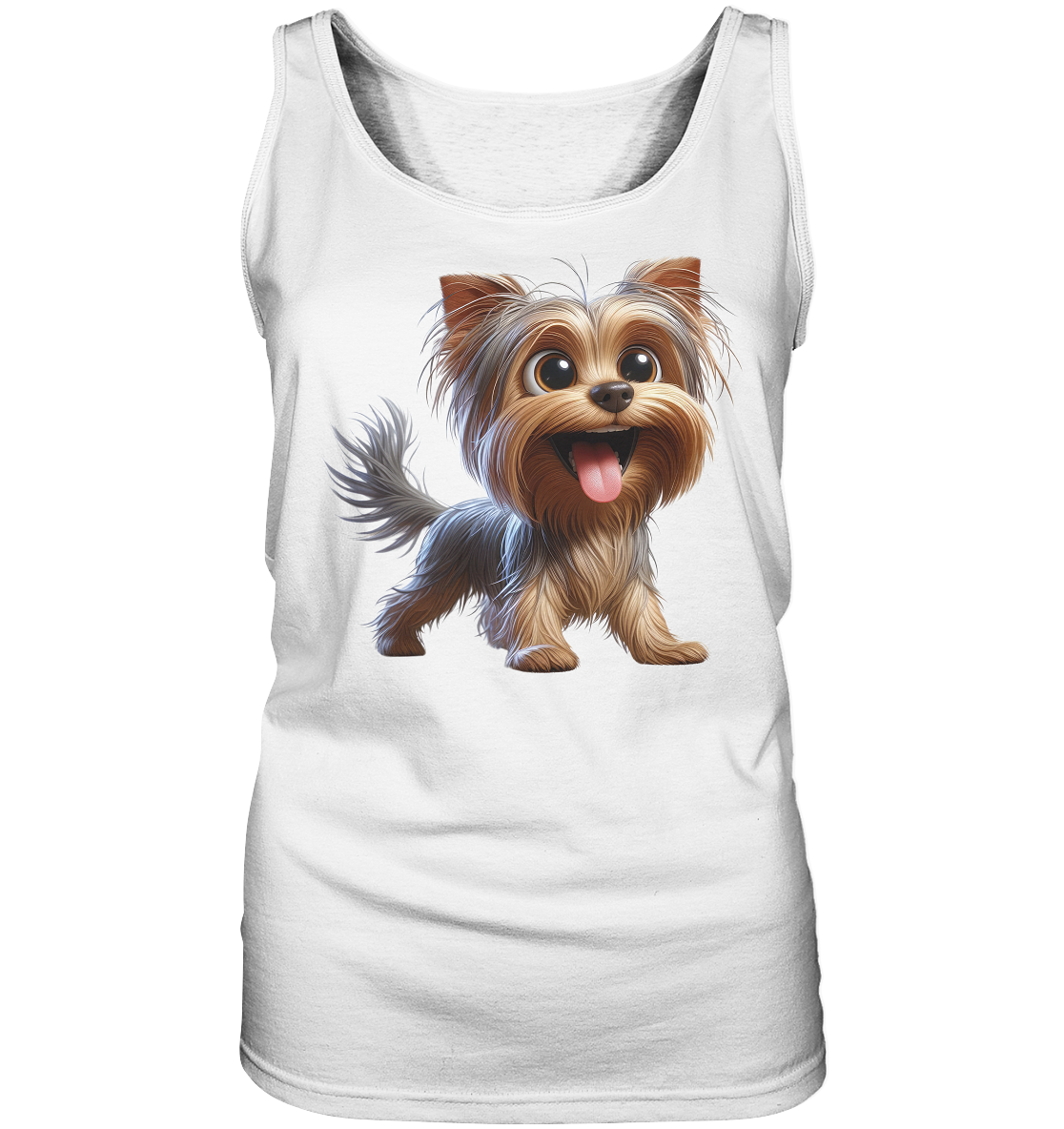 Yorkshire Terrier Cartoon - personalisierbar - Ladies Tank-Top