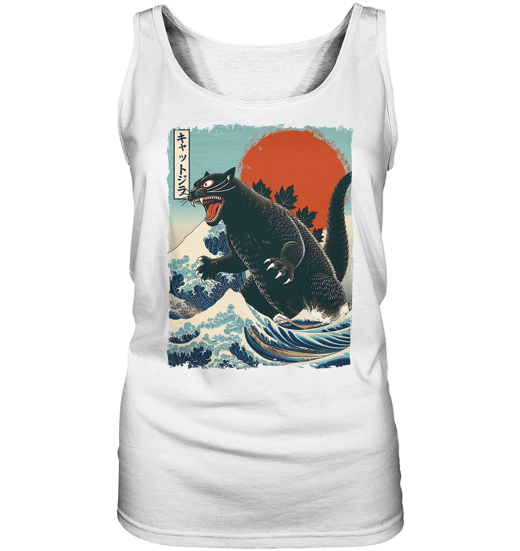 Cat - Zilla , Comic Style - Ladies Tank-Top