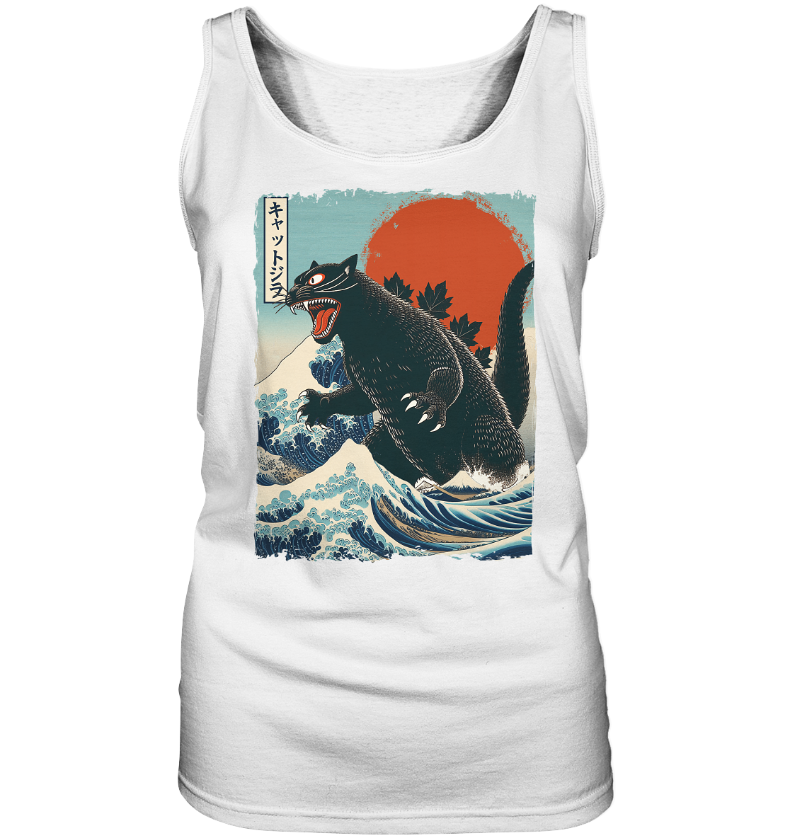 Cat - Zilla , Comic Style - Ladies Tank-Top