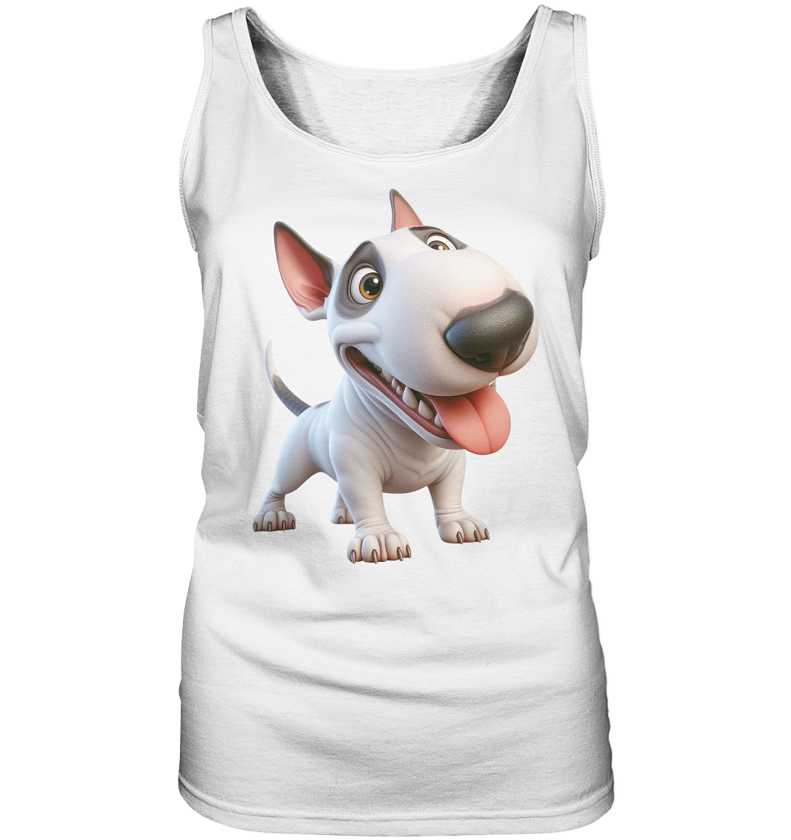 Bullterrier Cartoon personalisierbar - Ladies Tank-Top