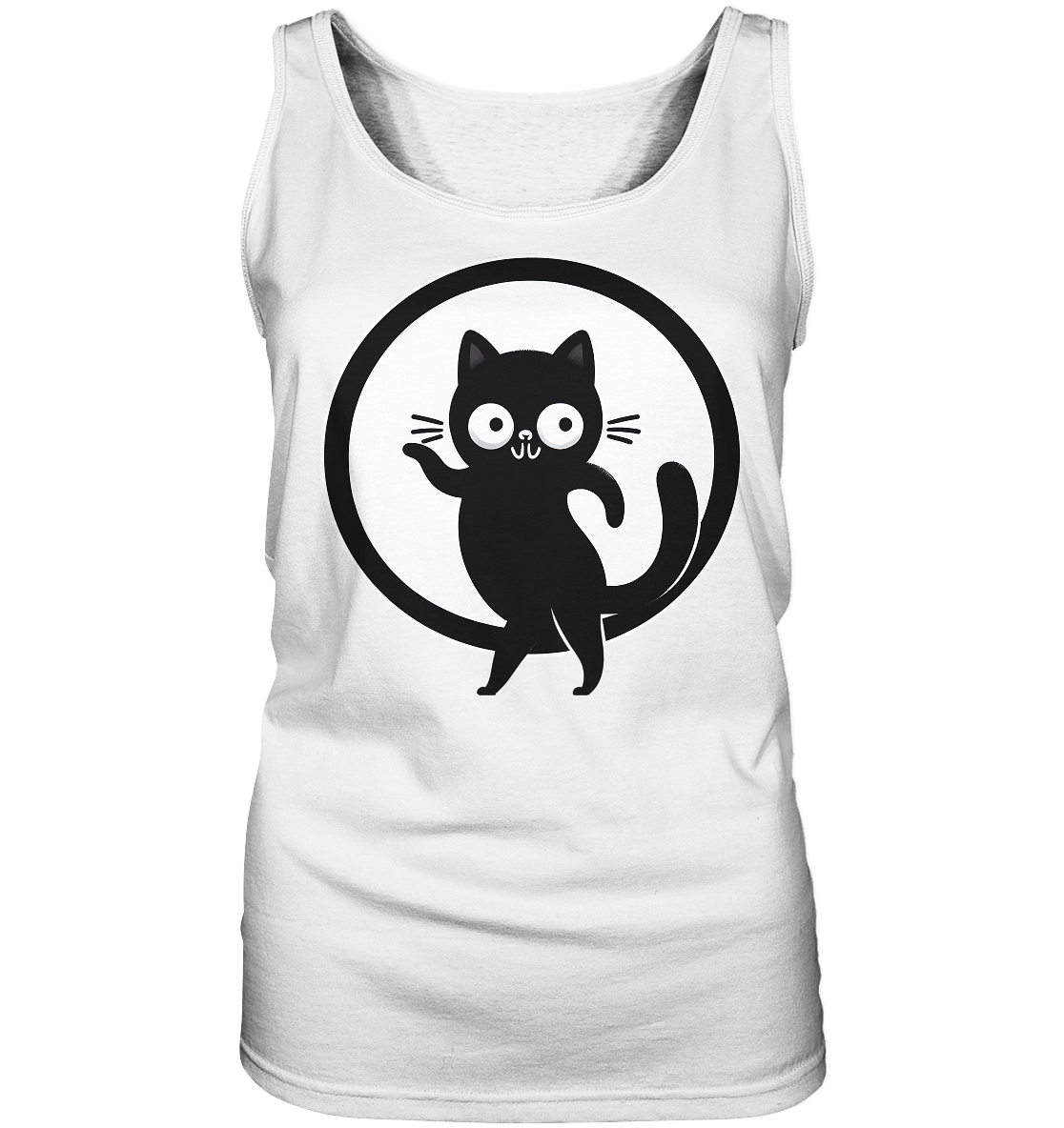 Dancing Cat Logo - Ladies Tank-Top