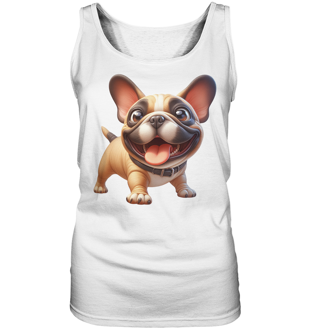 Französische Bulldogge Cartoon personalisierbar - Ladies Tank-Top