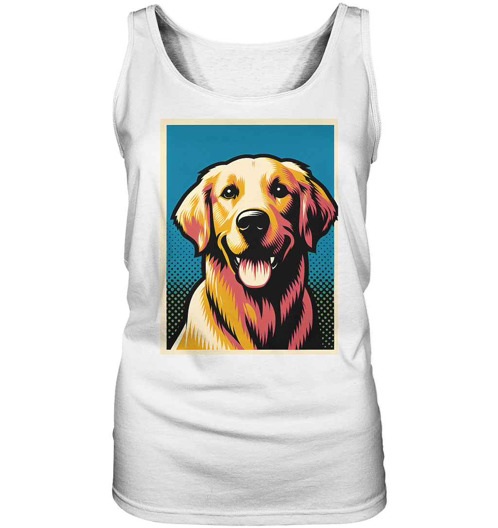 Golden Retriever Pop Art - personalisierbar - Ladies Tank-Top