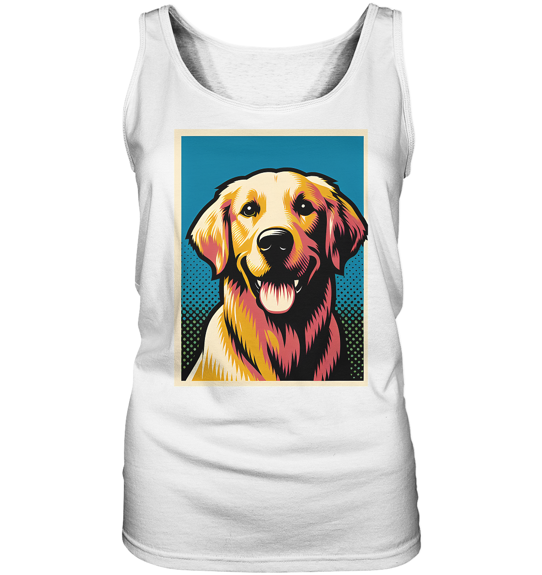 Golden Retriever Pop Art - personalisierbar - Ladies Tank-Top