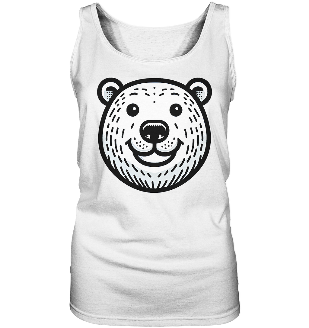 Lustiges Eisbär Gesicht   - personalisierbar  - Ladies Tank-Top