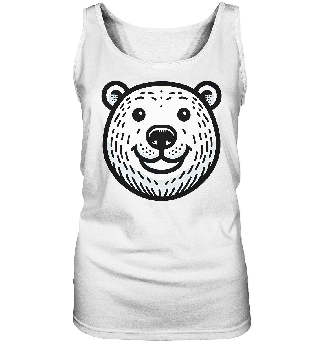 Lustiges Eisbär Gesicht   - personalisierbar  - Ladies Tank-Top