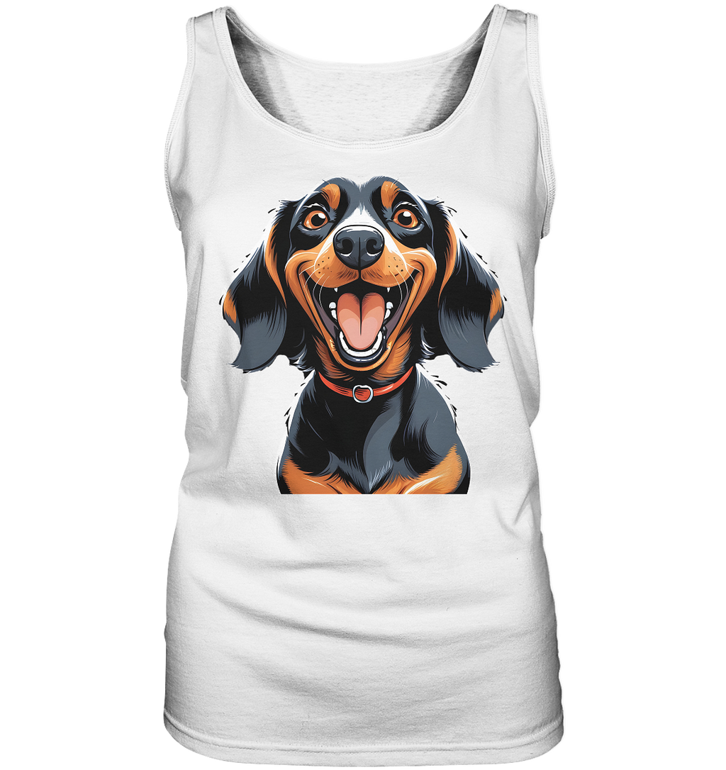 Happy Dackel Cartoon - Ladies Tank-Top