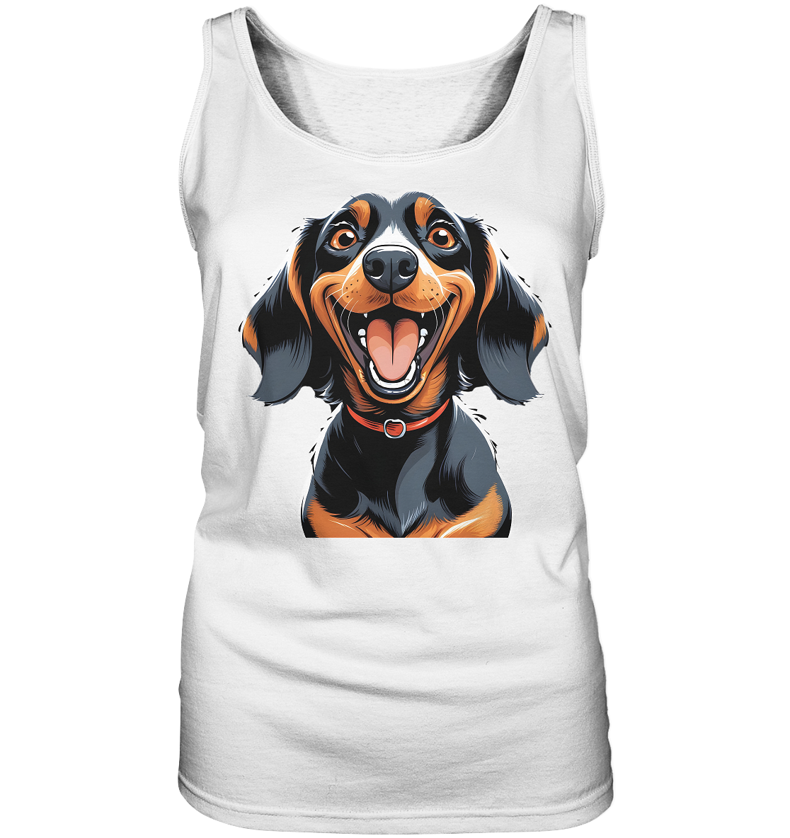 Happy Dackel Cartoon - Ladies Tank-Top