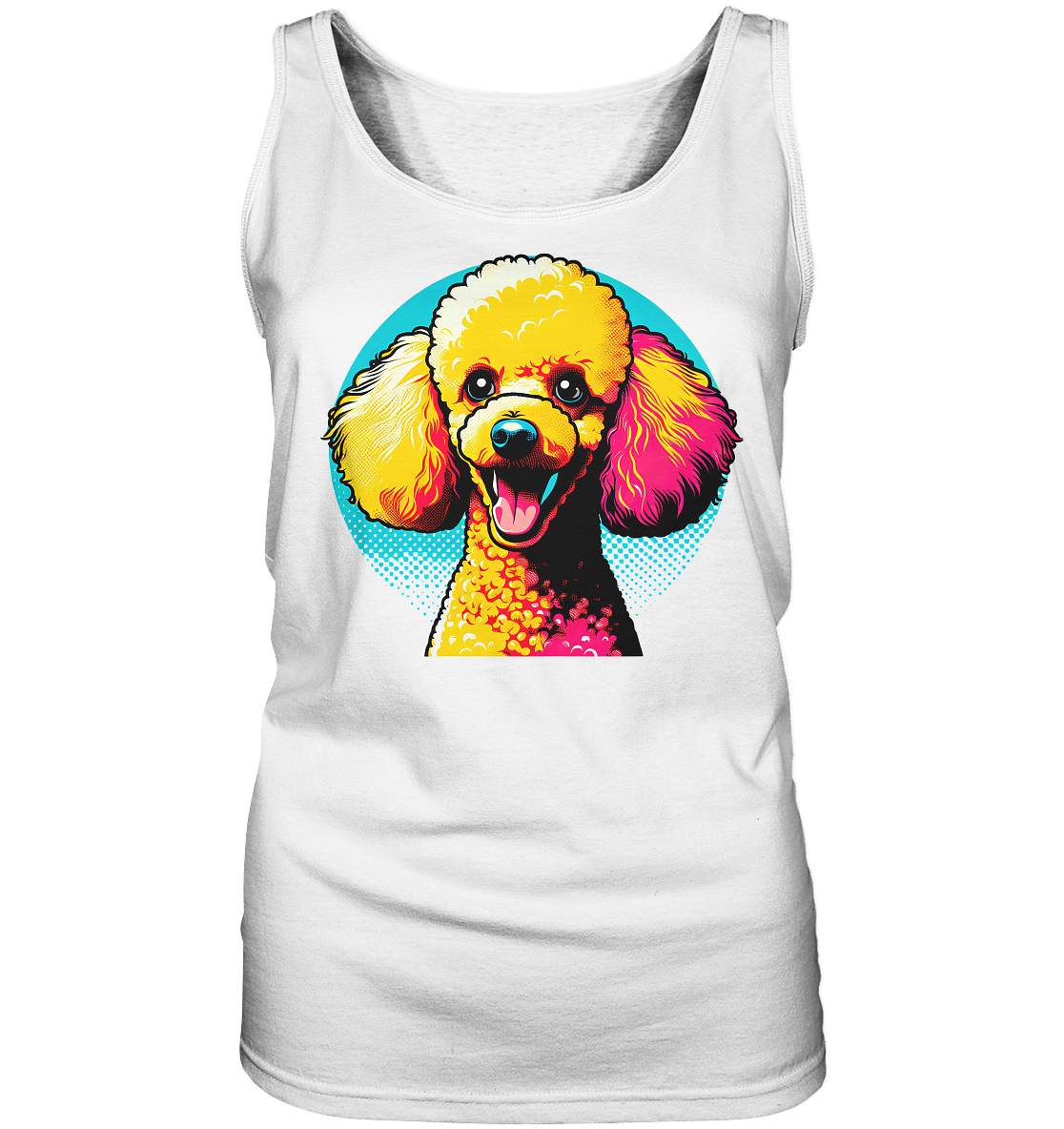 Pudel Pop Art - personalisierbar - Ladies Tank-Top