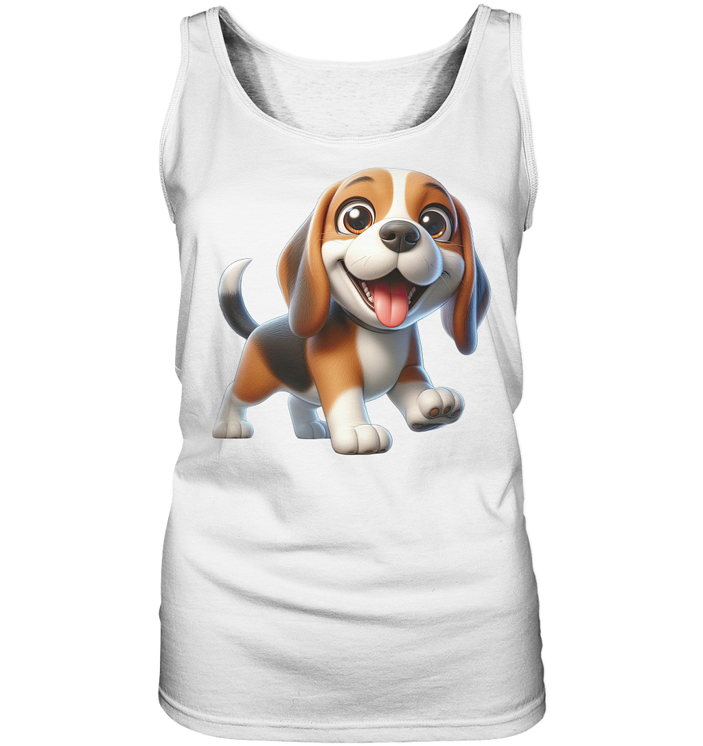 Beagle Cartoon Hund personalisierbar - Ladies Tank-Top