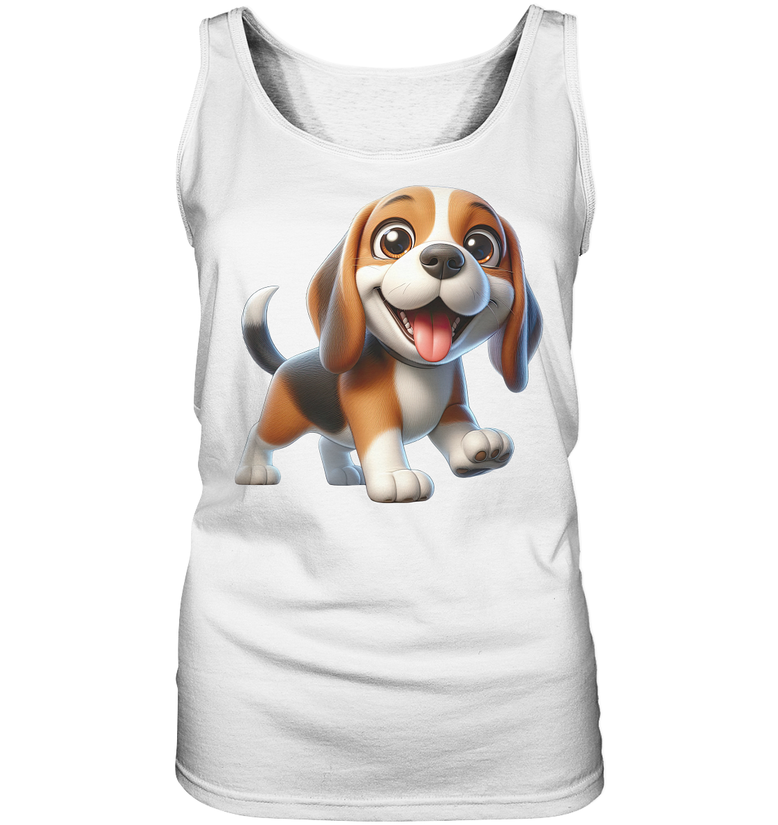 Beagle Cartoon Hund personalisierbar - Ladies Tank-Top
