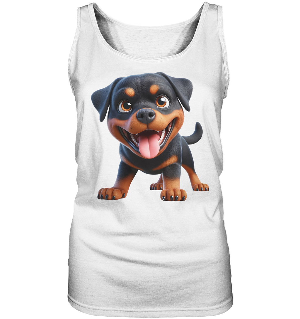 Rottweiler Cartoon Hund - personalisierbar - Ladies Tank-Top