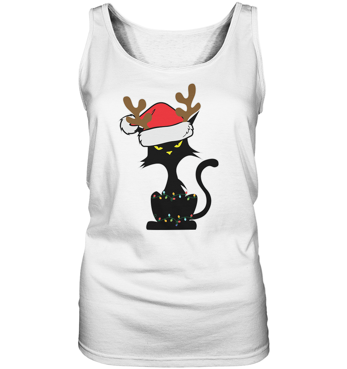 Grumpy Weihnachts Katze Cartoon - Ladies Tank-Top