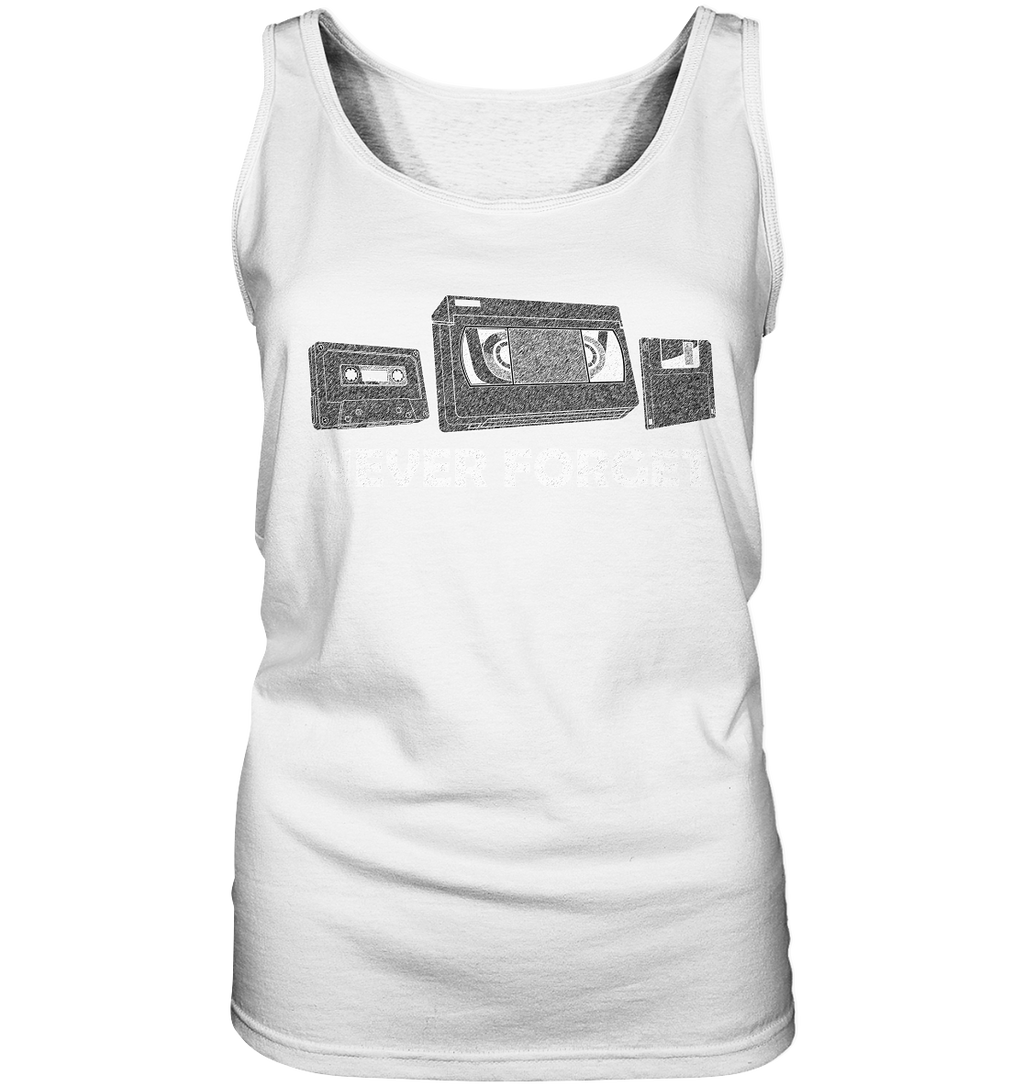 Kasette, VHS,  Disk - never forget - Ladies Tank-Top