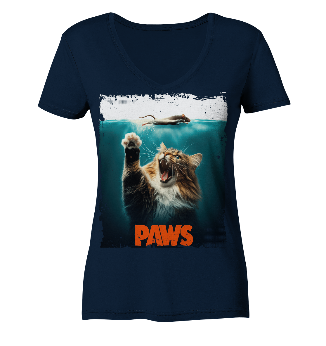 Paws  - Ladies V-Neck Shirt