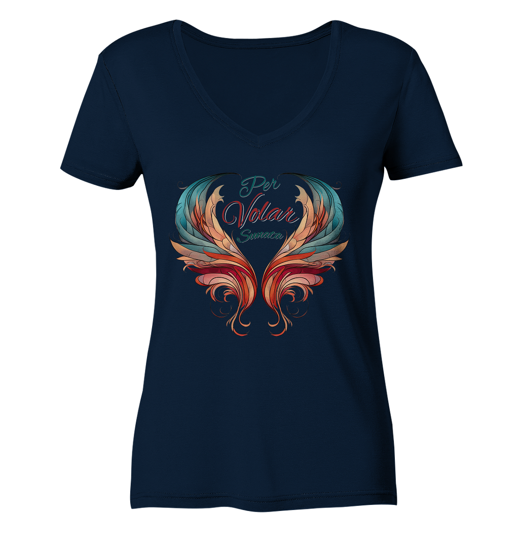 Per Volar Sunata  - Ladies V-Neck Shirt
