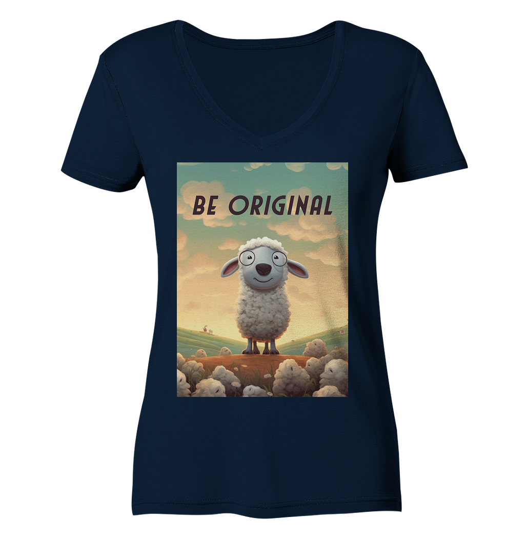 Be Original Shaf Motivation  - Ladies V-Neck Shirt