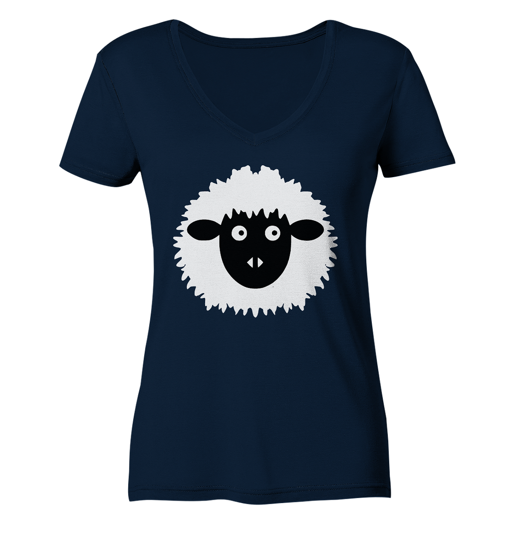 Schaf comic -personalisierbar - Ladies V-Neck Shirt
