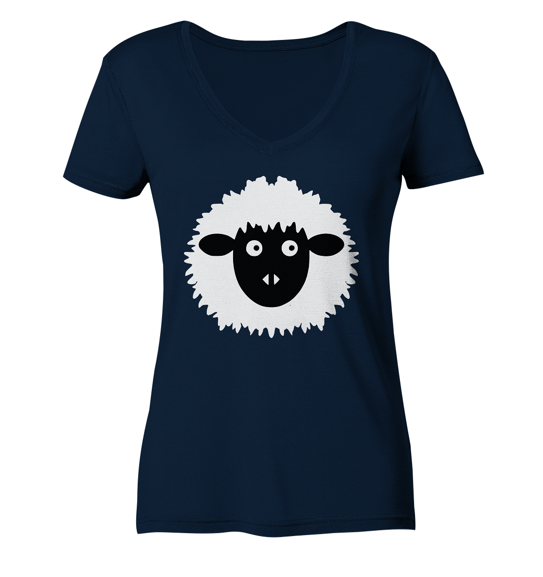 Schaf comic -personalisierbar - Ladies V-Neck Shirt