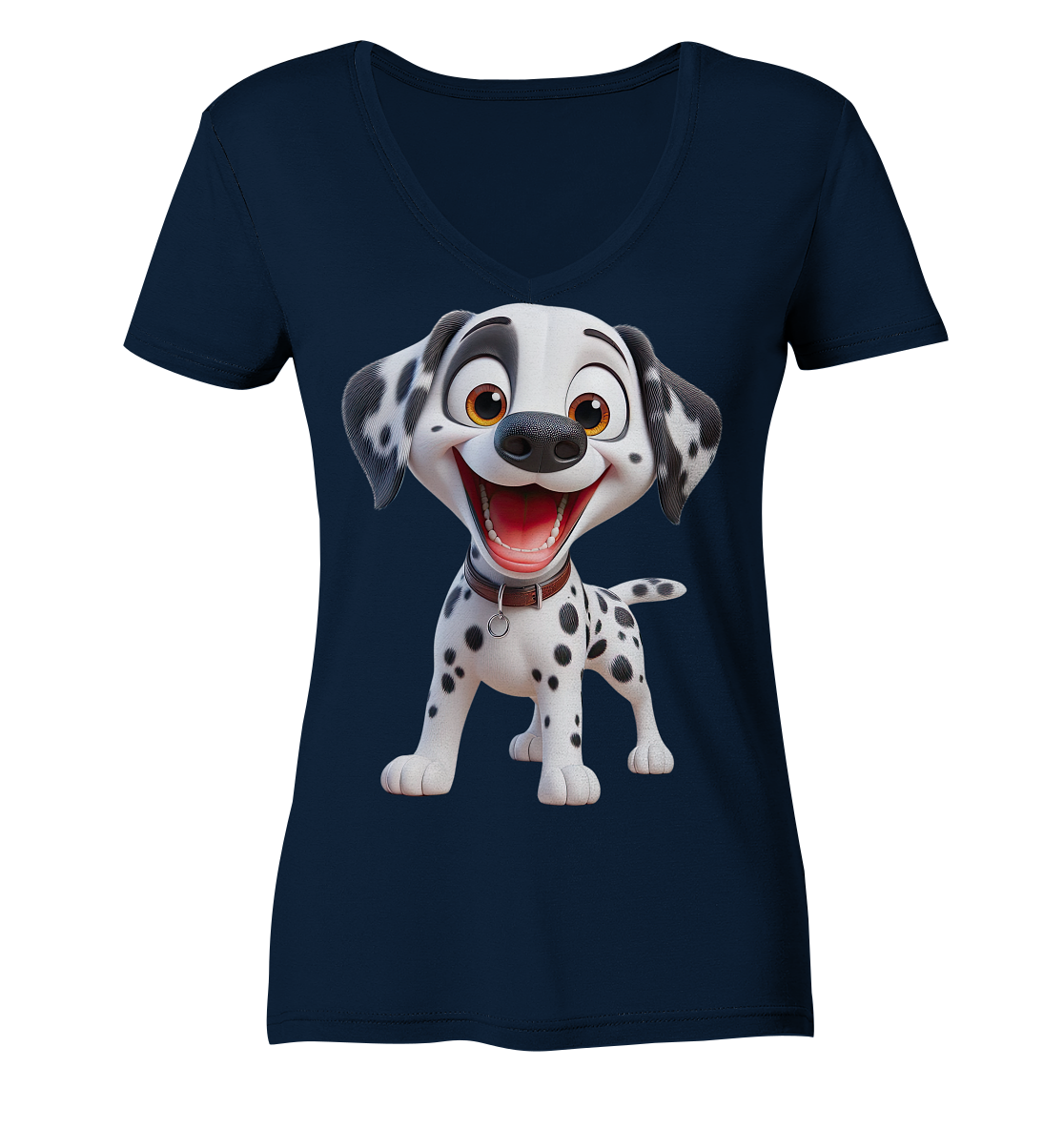 Dalmatina Cartoon - personalisierbar - Ladies V-Neck Shirt