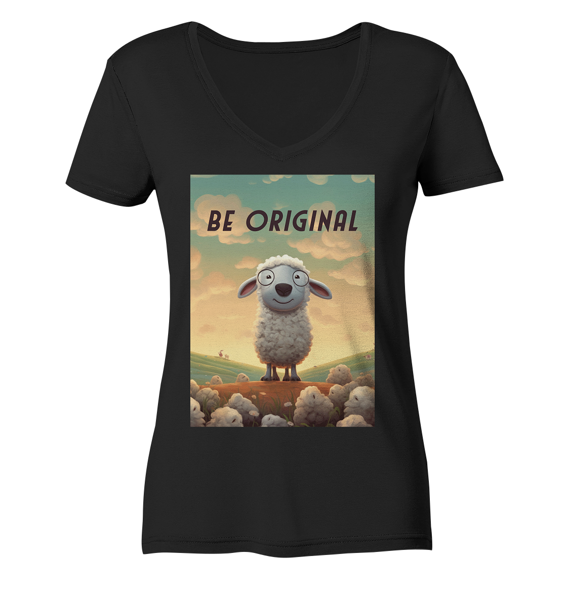 Be Original Shaf Motivation  - Ladies V-Neck Shirt