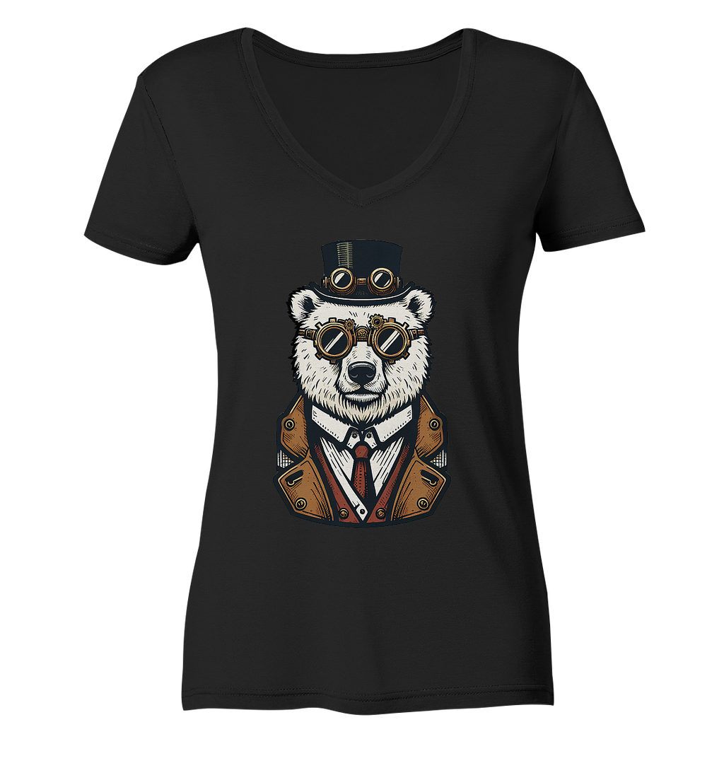 Eisbär Steampunk Polar Bear  - Ladies V-Neck Shirt