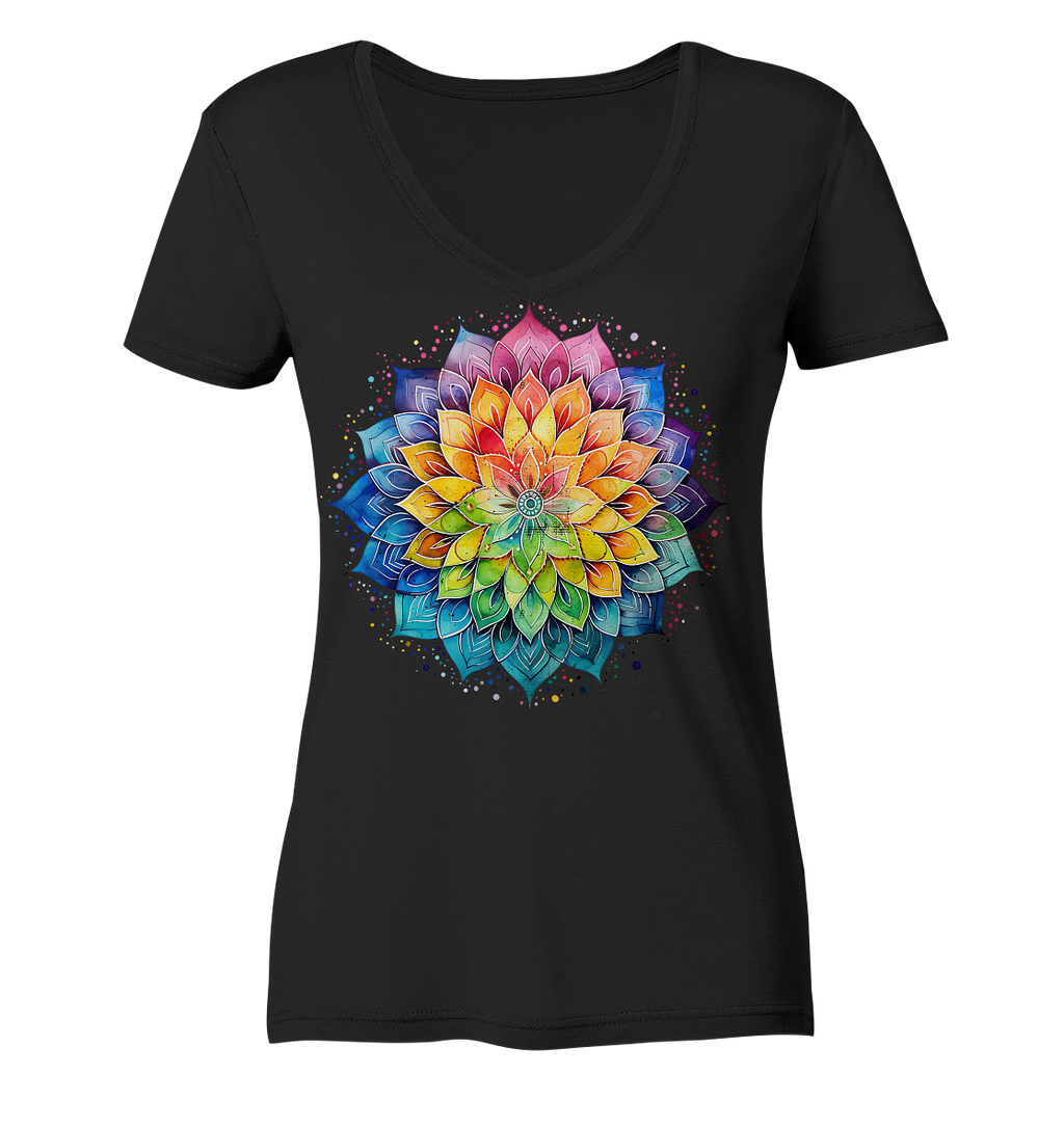 Lotus Mandala Yoga - Ladies V-Neck Shirt