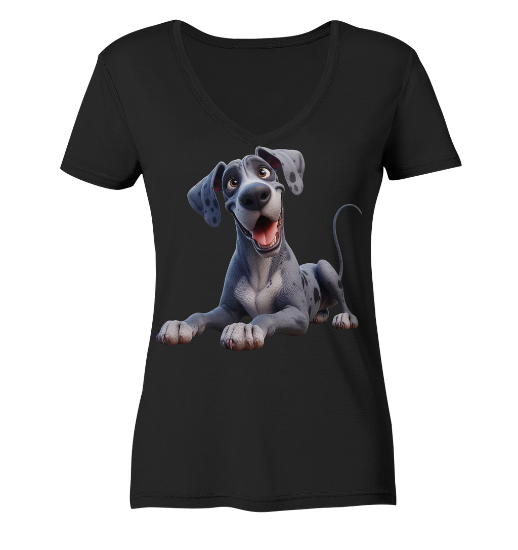 Dänische Dogge - personalisierbar - Ladies V-Neck Shirt