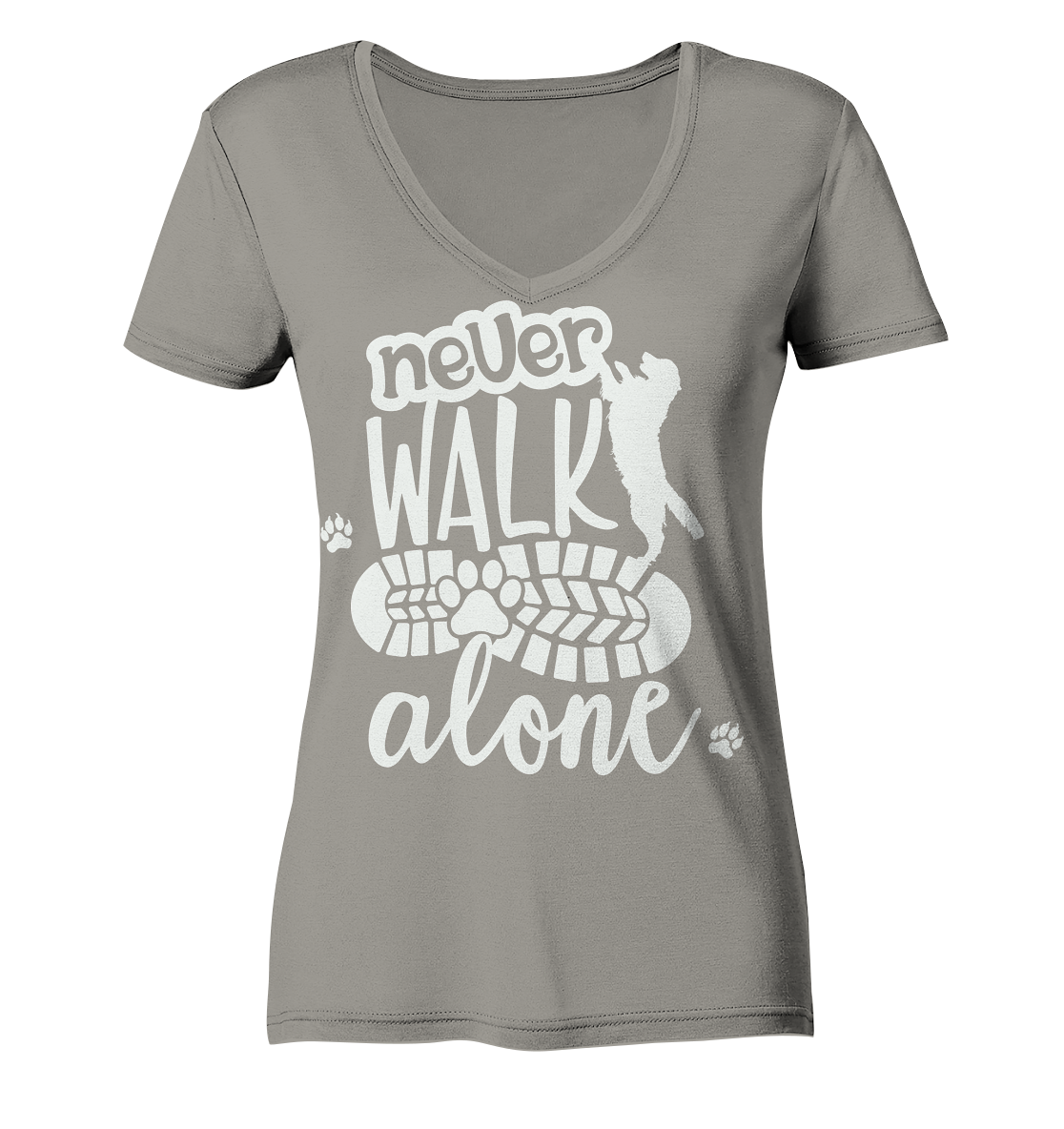 Hundefreunde You never walk alone - personalisierbar - Ladies V-Neck Shirt