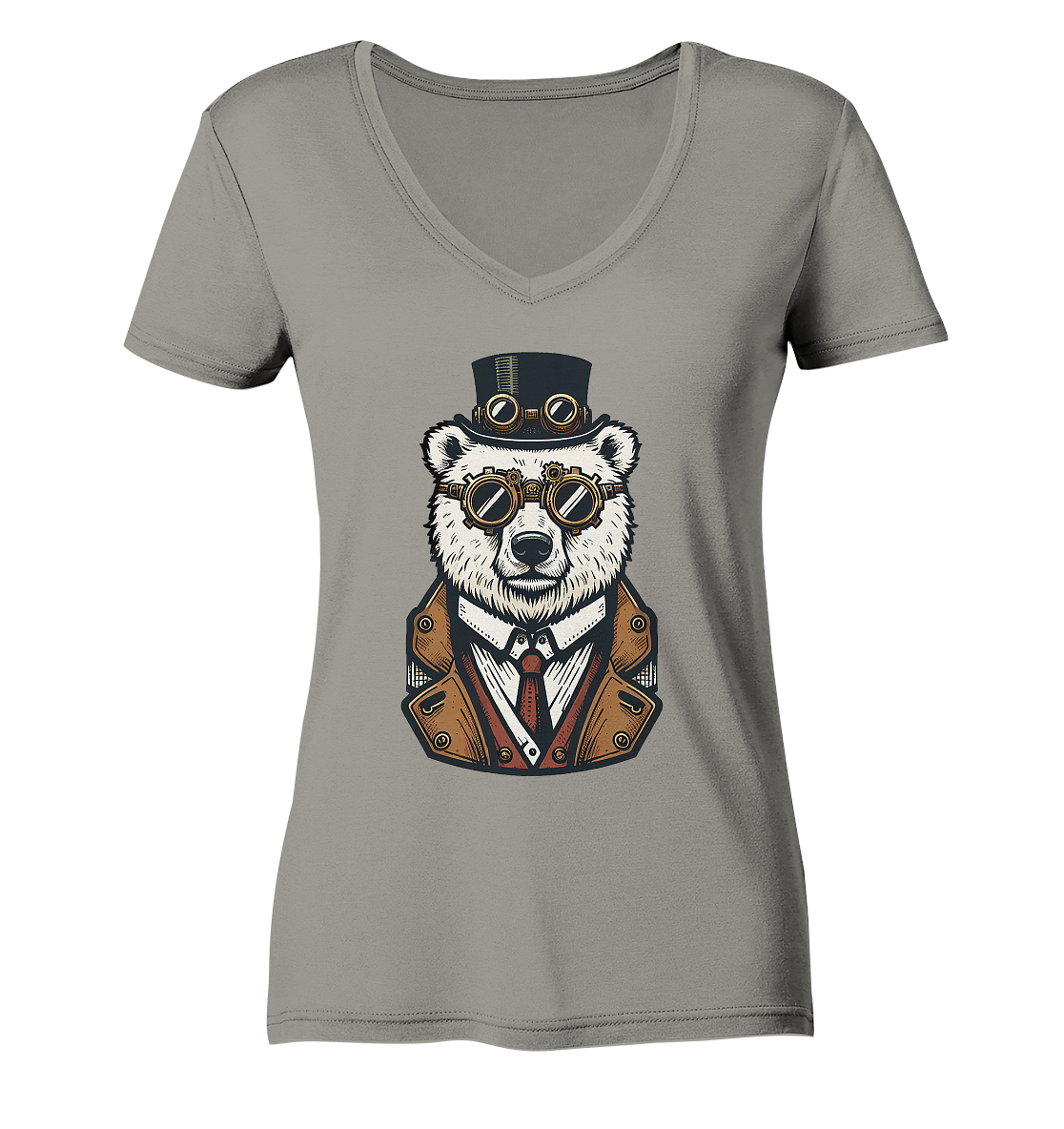 Eisbär Steampunk Polar Bear  - Ladies V-Neck Shirt