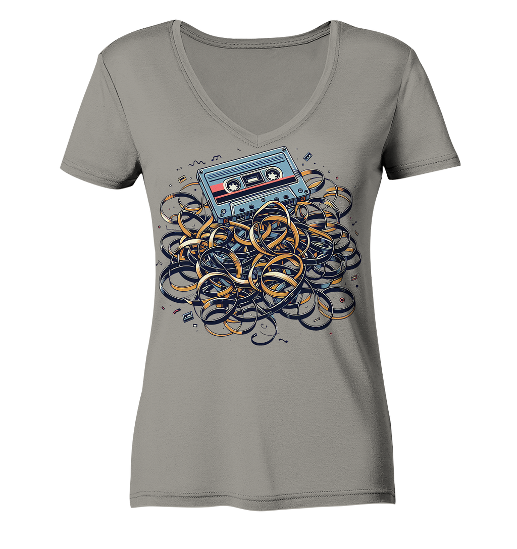 80s Kasettentape - Ladies V-Neck Shirt