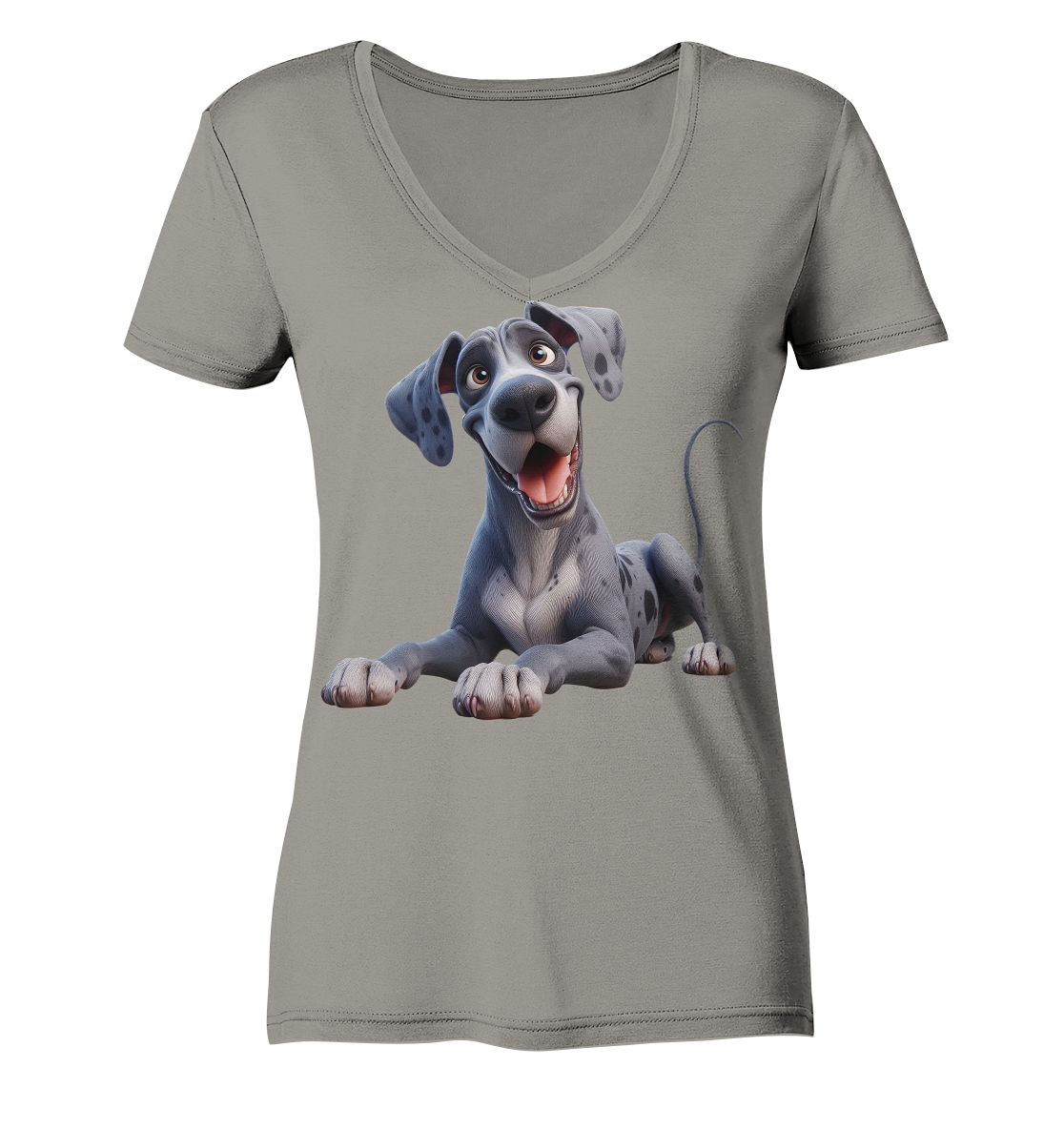 Dänische Dogge - personalisierbar - Ladies V-Neck Shirt