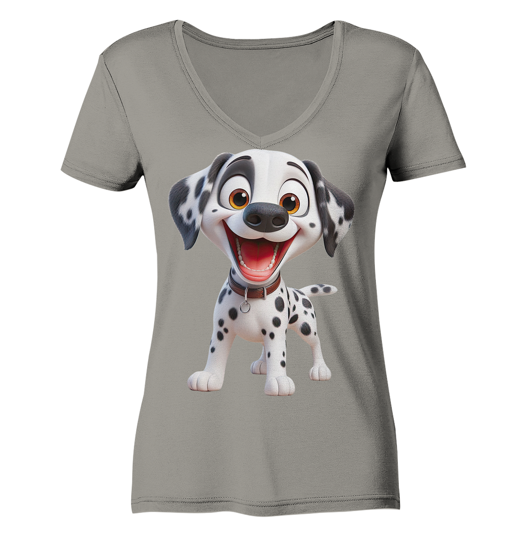 Dalmatina Cartoon - personalisierbar - Ladies V-Neck Shirt