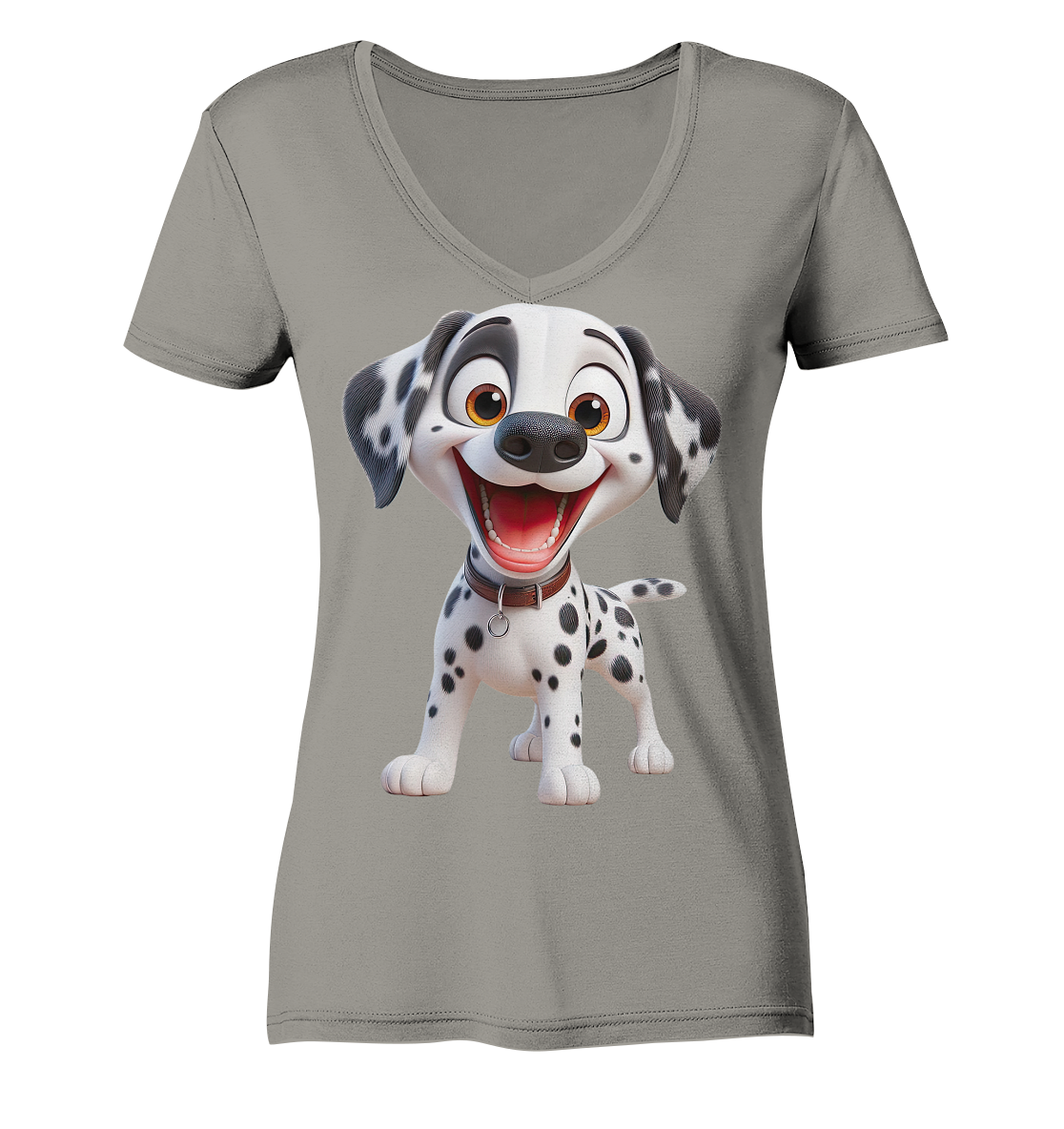 Dalmatina Cartoon - personalisierbar - Ladies V-Neck Shirt
