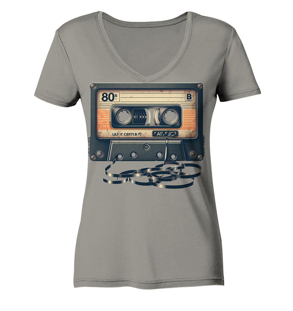 80s Kassettentape - Ladies V-Neck Shirt