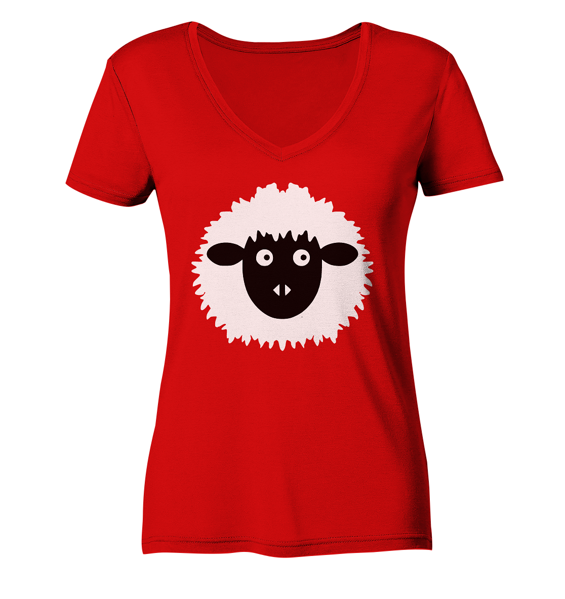 Schaf comic -personalisierbar - Ladies V-Neck Shirt