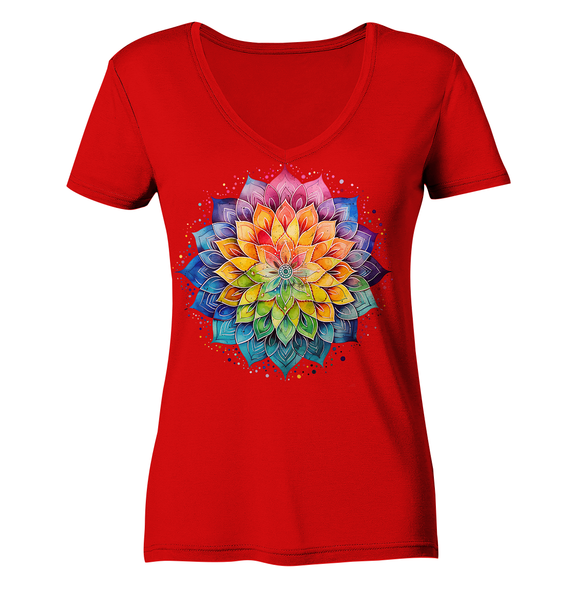 Lotus Mandala Yoga - Ladies V-Neck Shirt