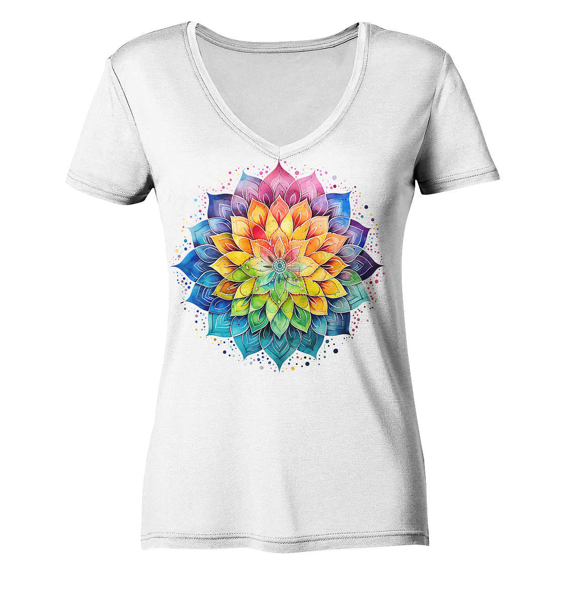 Lotus Mandala Yoga - Ladies V-Neck Shirt