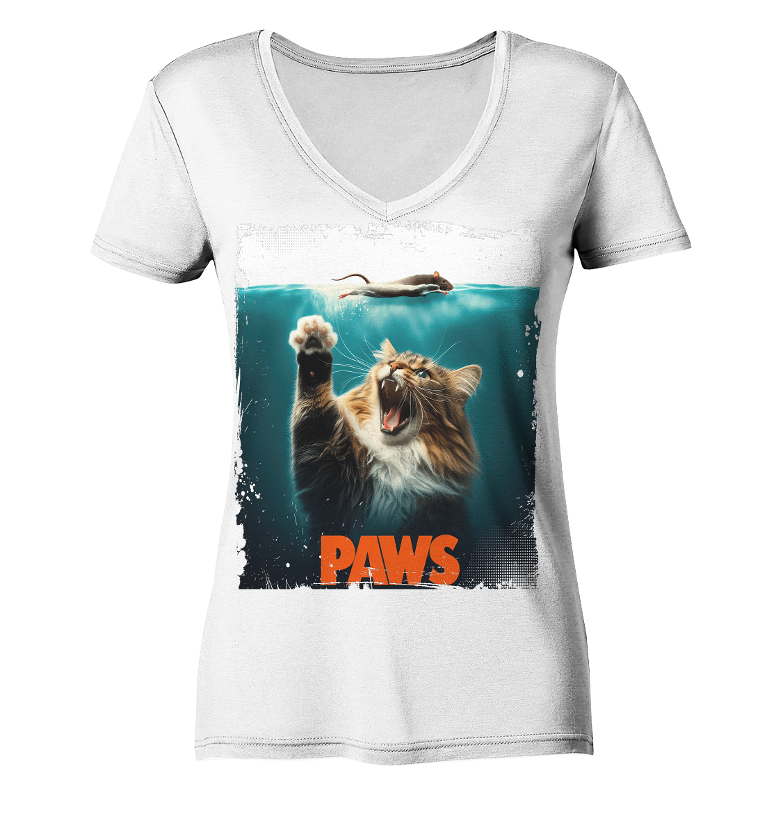 Paws  - Ladies V-Neck Shirt