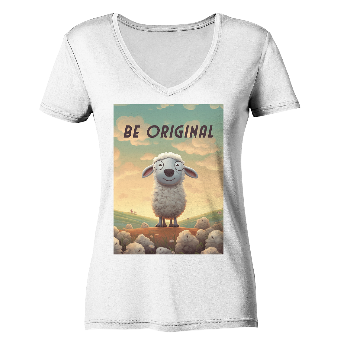Be Original Shaf Motivation  - Ladies V-Neck Shirt
