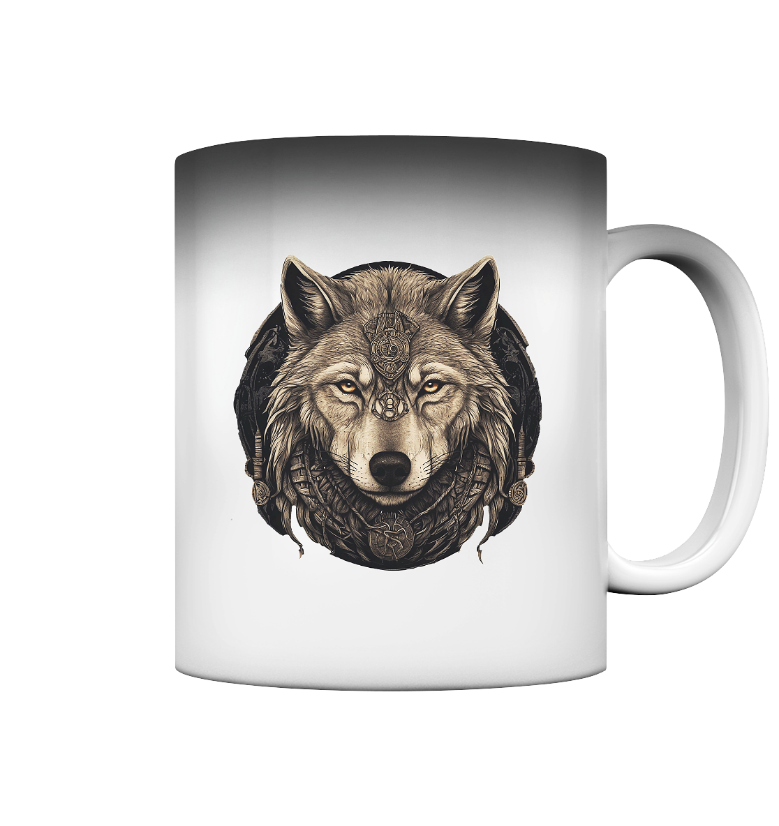 Wolf Fenris Viking Art - Magic Mug