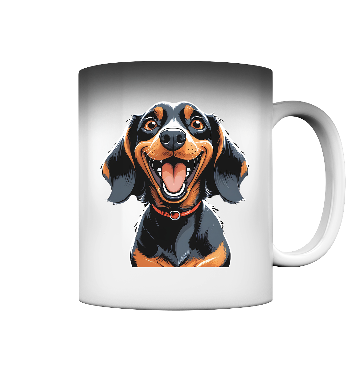 Happy Dackel Cartoon - Magic Mug