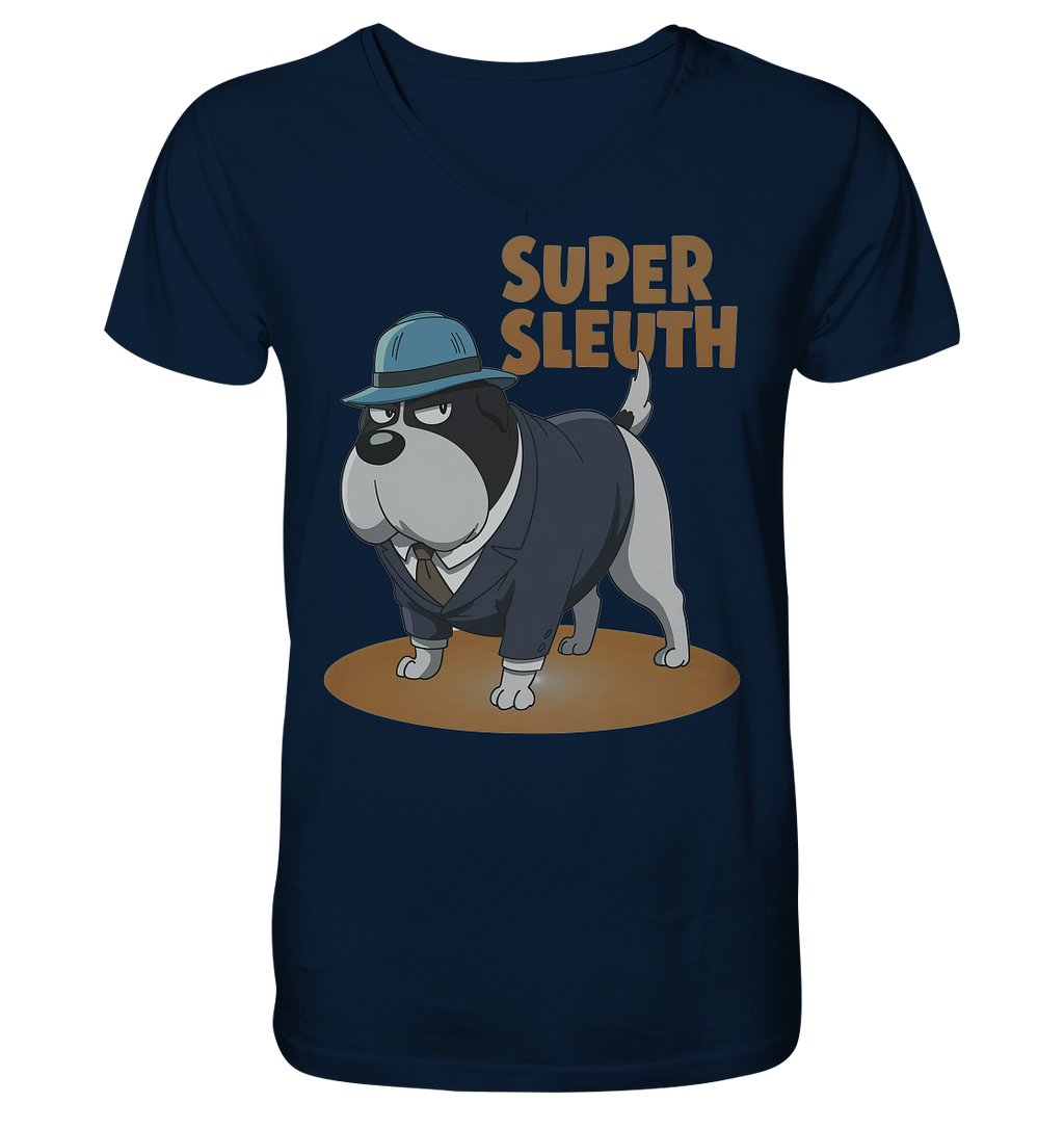 Hund Super Sleuth Detektiv - Mens Organic V-Neck Shirt