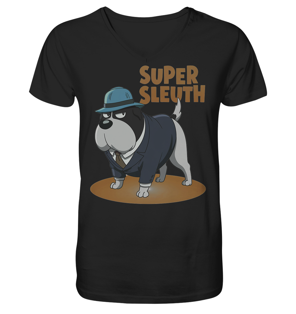 Hund Super Sleuth Detektiv - Mens Organic V-Neck Shirt