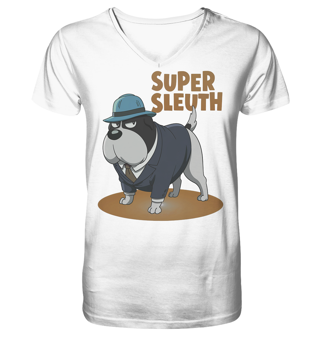 Hund Super Sleuth Detektiv - Mens Organic V-Neck Shirt