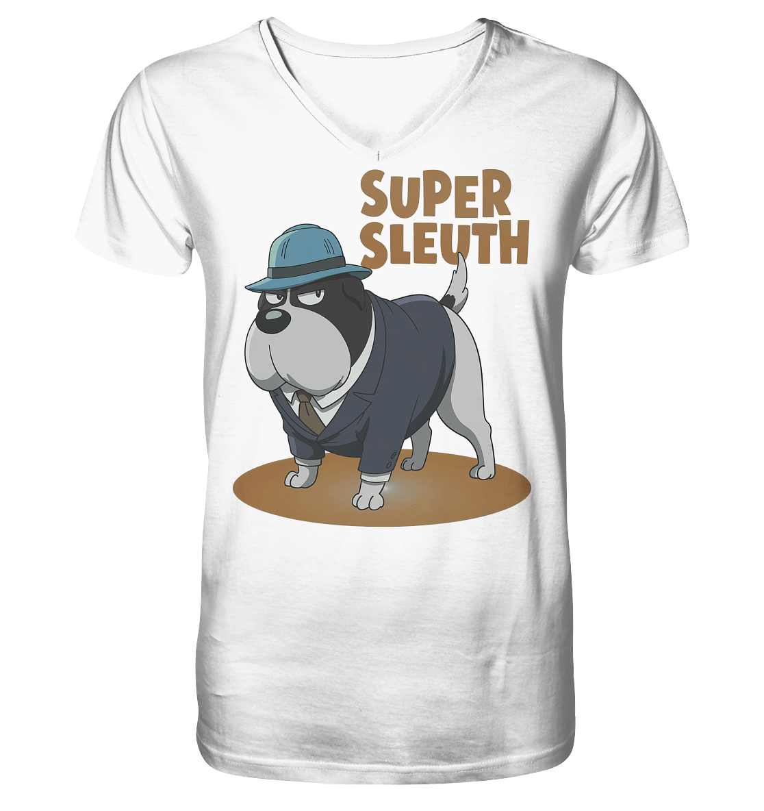 Hund Super Sleuth Detektiv - Mens Organic V-Neck Shirt