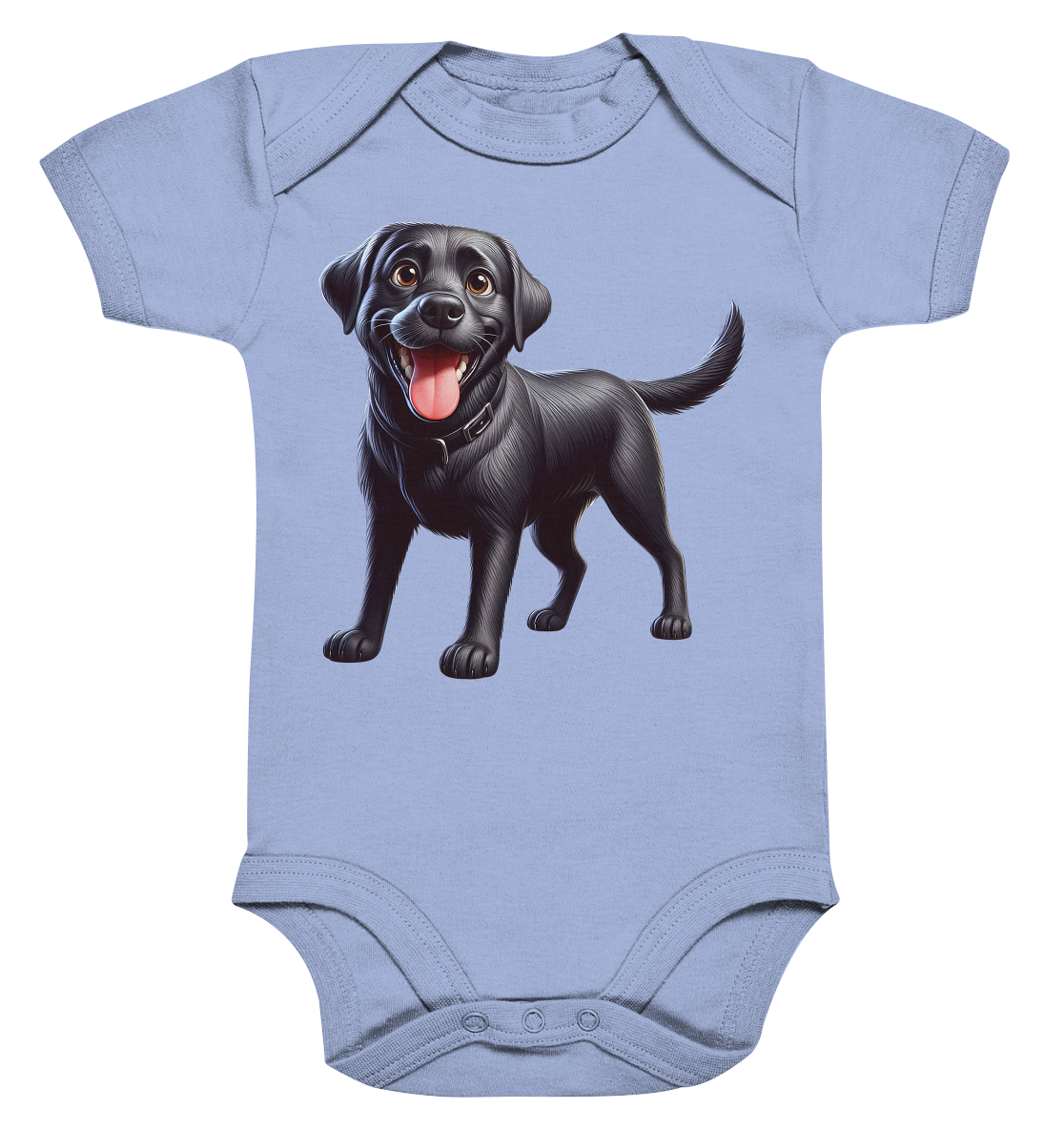 Cartoon Labrador Retreiver - personalisierbar - Organic Baby Bodysuit